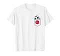 Soccer Ball Japan Flag Pocket Logo T-Shirt - Fun Novelty Design for Adults