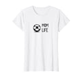 Soccer Ball Mom Life Subtle Black T-Shirt - Aesthetic Graphic for Adults