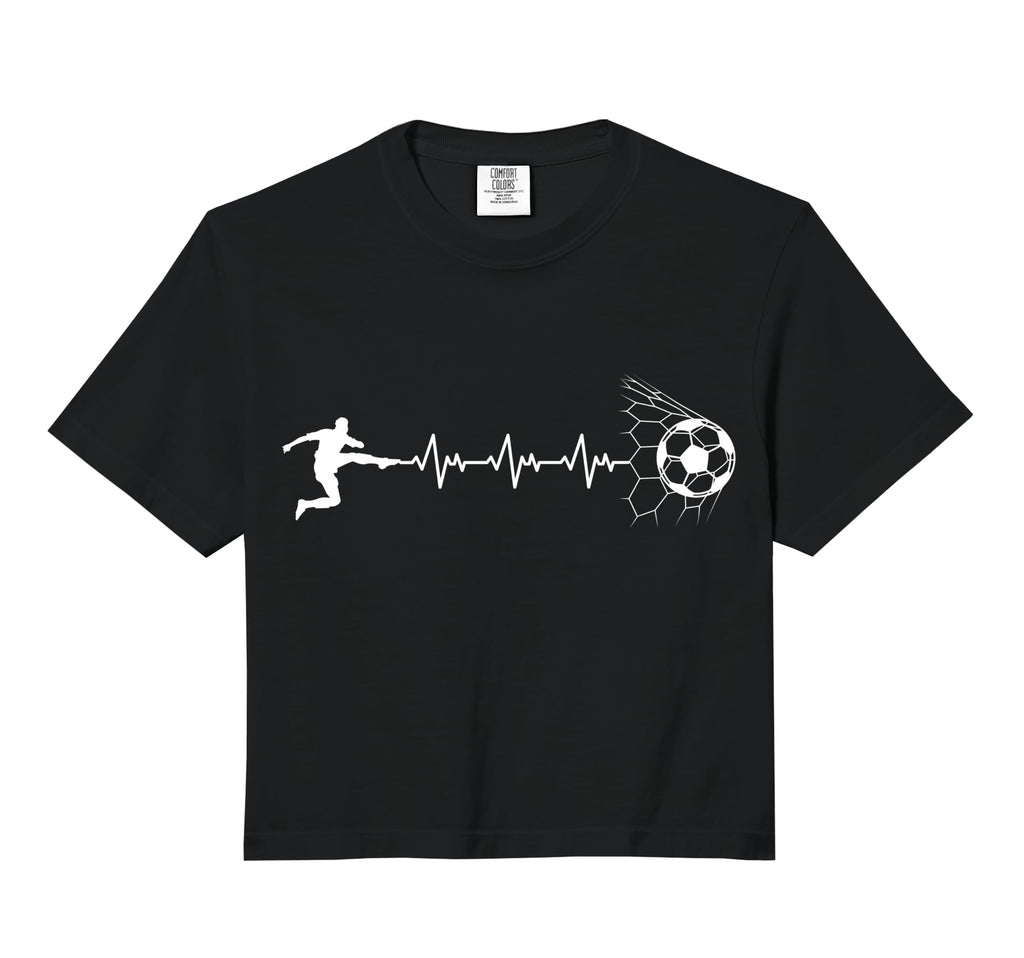 Funny Soccer Player Heart Pulse Sport T-Shirt - Novelty Apparel for Adults