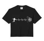 Funny Soccer Player Heart Pulse Sport T-Shirt - Novelty Apparel for Adults