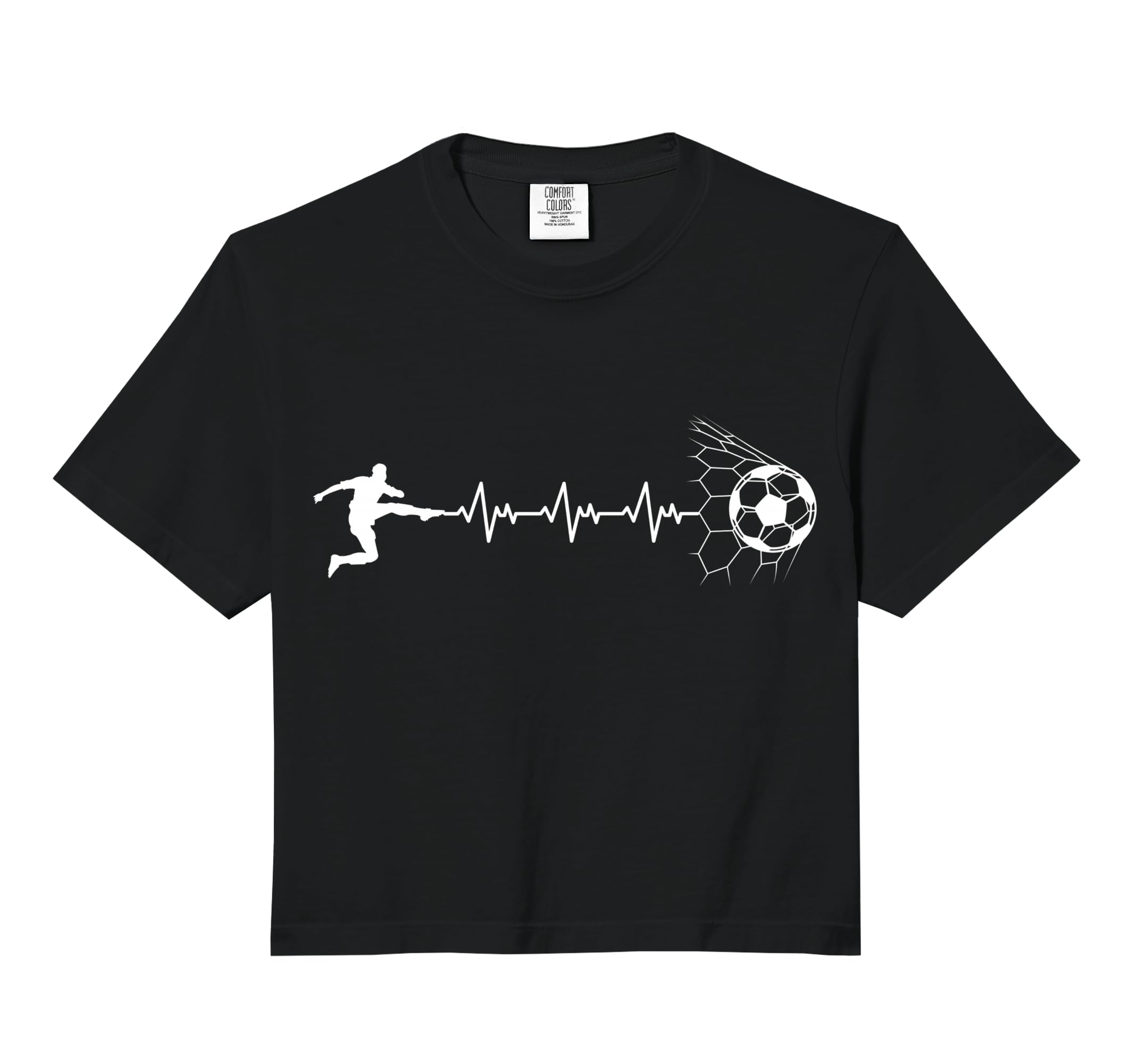 Funny Soccer Player Heart Pulse Sport T-Shirt - Novelty Apparel for Adults