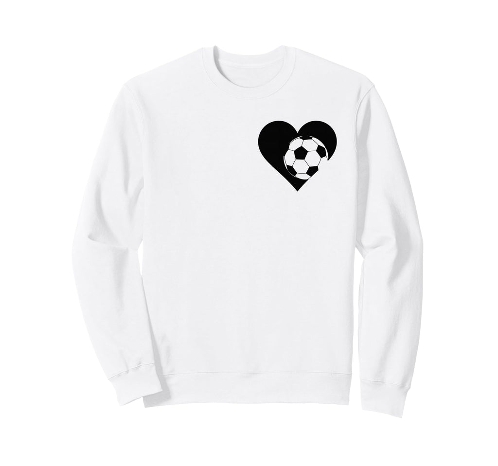 Soccer Love Heart Fans And Players Sweatshirt - Graphic Print for Adults