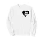 Soccer Love Heart Fans And Players Sweatshirt - Graphic Print for Adults