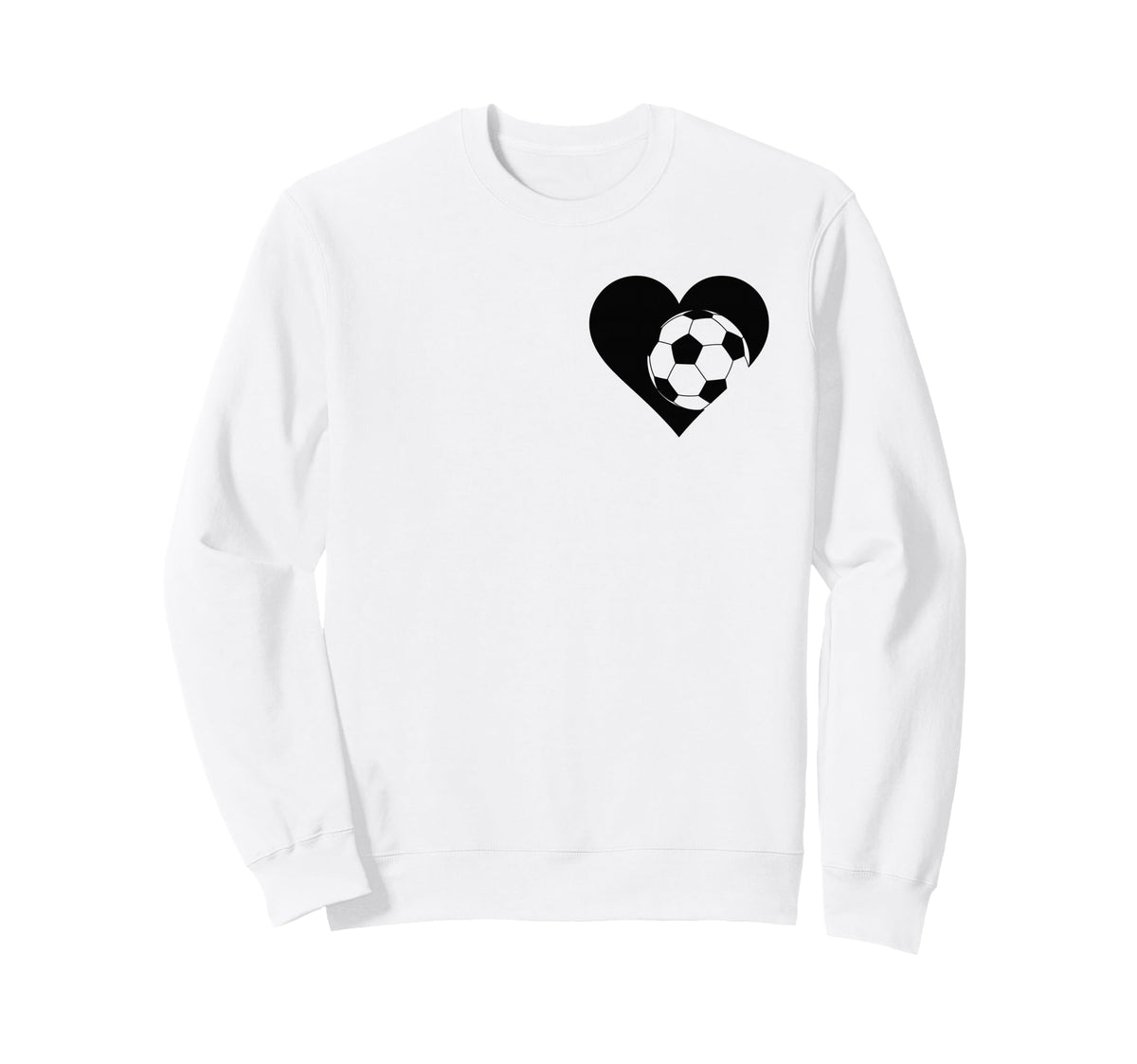 Soccer Love Heart Fans And Players Sweatshirt - Graphic Print for Adults