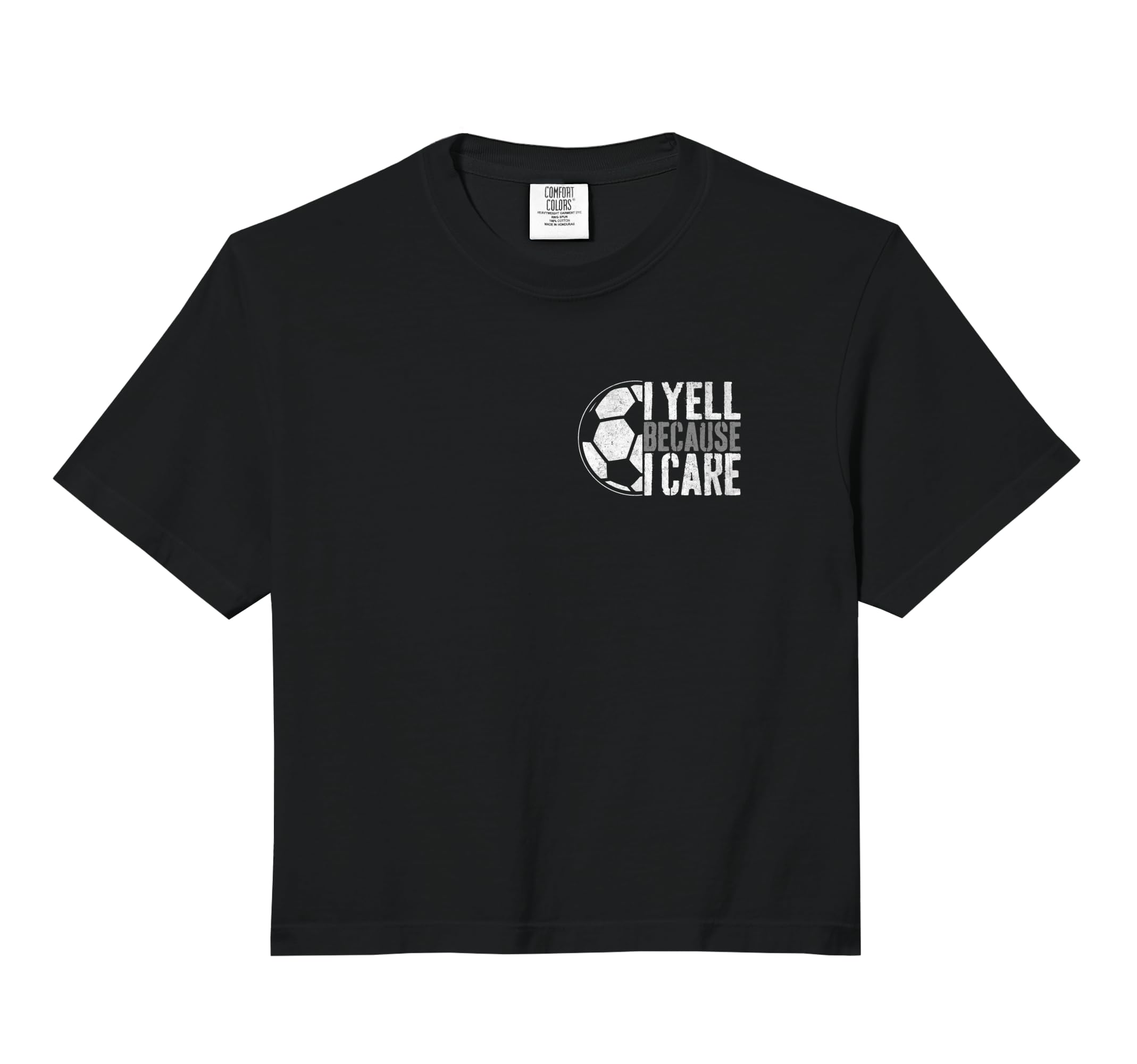 I Yell Because I Care Soccer Parent Funny Hoodie - Minimalist Print Unisex