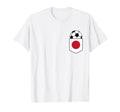 Soccer Ball Japan Flag Pocket Logo T-Shirt - Aesthetic Graphic for Adults