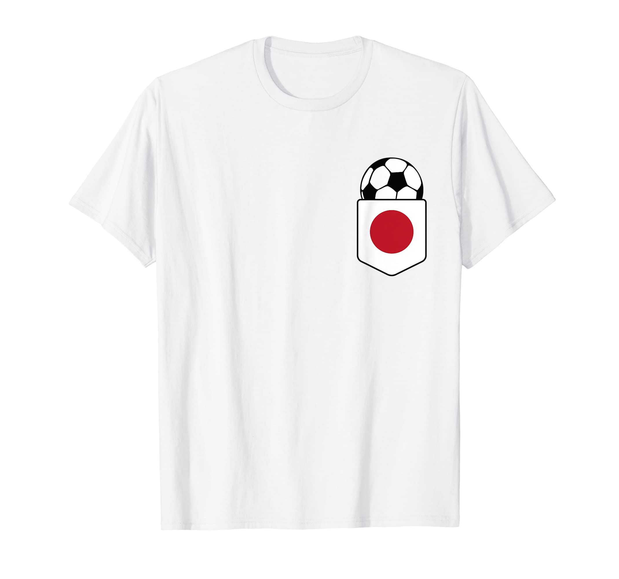 Soccer Ball Japan Flag Pocket Logo T-Shirt - Aesthetic Graphic for Adults