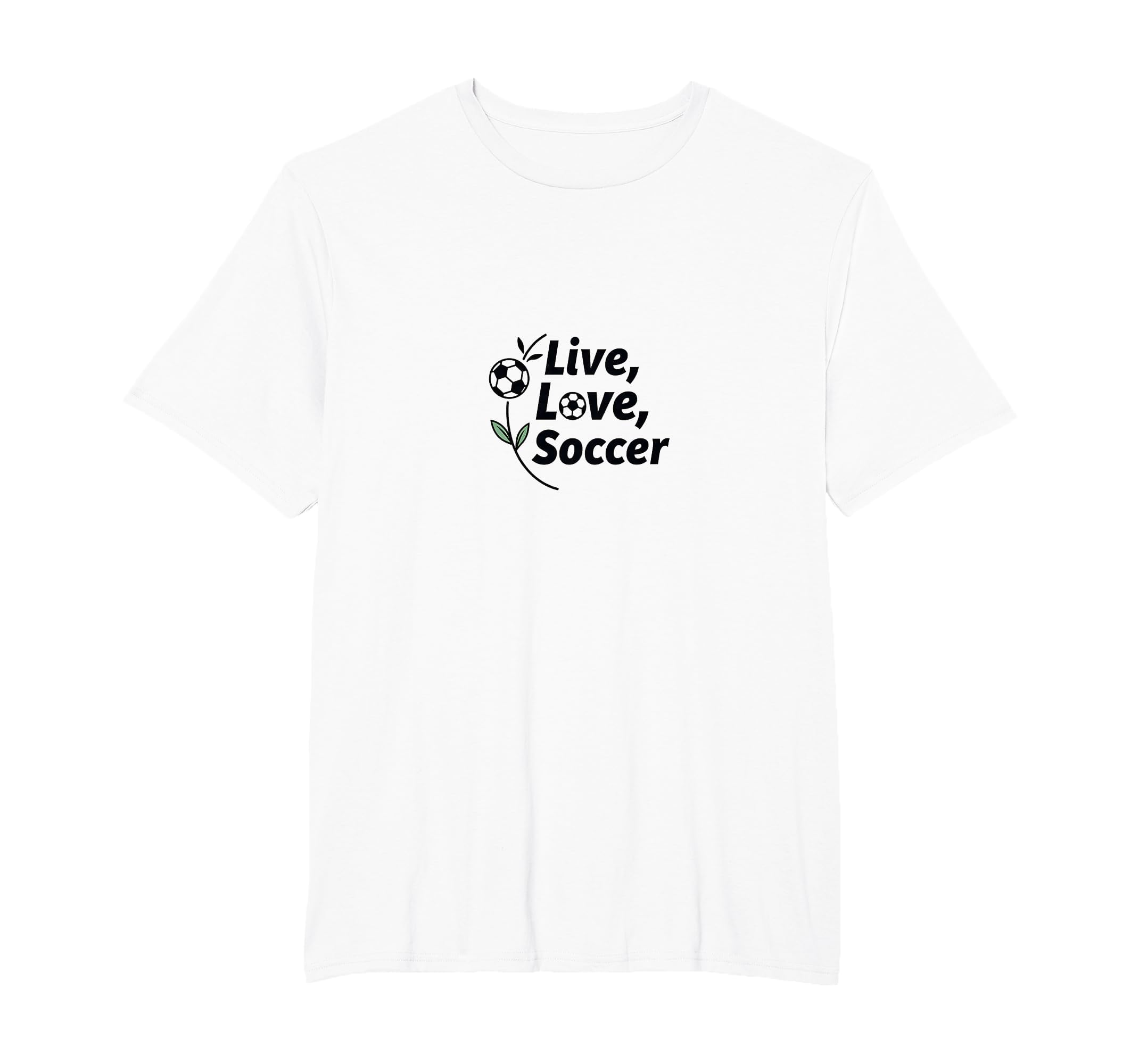 Live Love Soccer Womens Sports Passion T-Shirt - Novelty Apparel Men Women