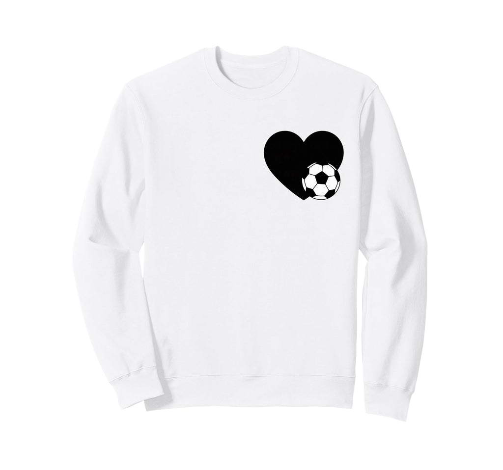Soccer Love Heart Fans And Players Sweatshirt - Minimalist Print for Adults