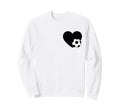 Soccer Love Heart Fans And Players Sweatshirt - Minimalist Print for Adults