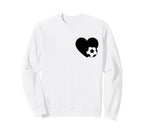 Soccer Love Heart Fans And Players Sweatshirt - Minimalist Print for Adults