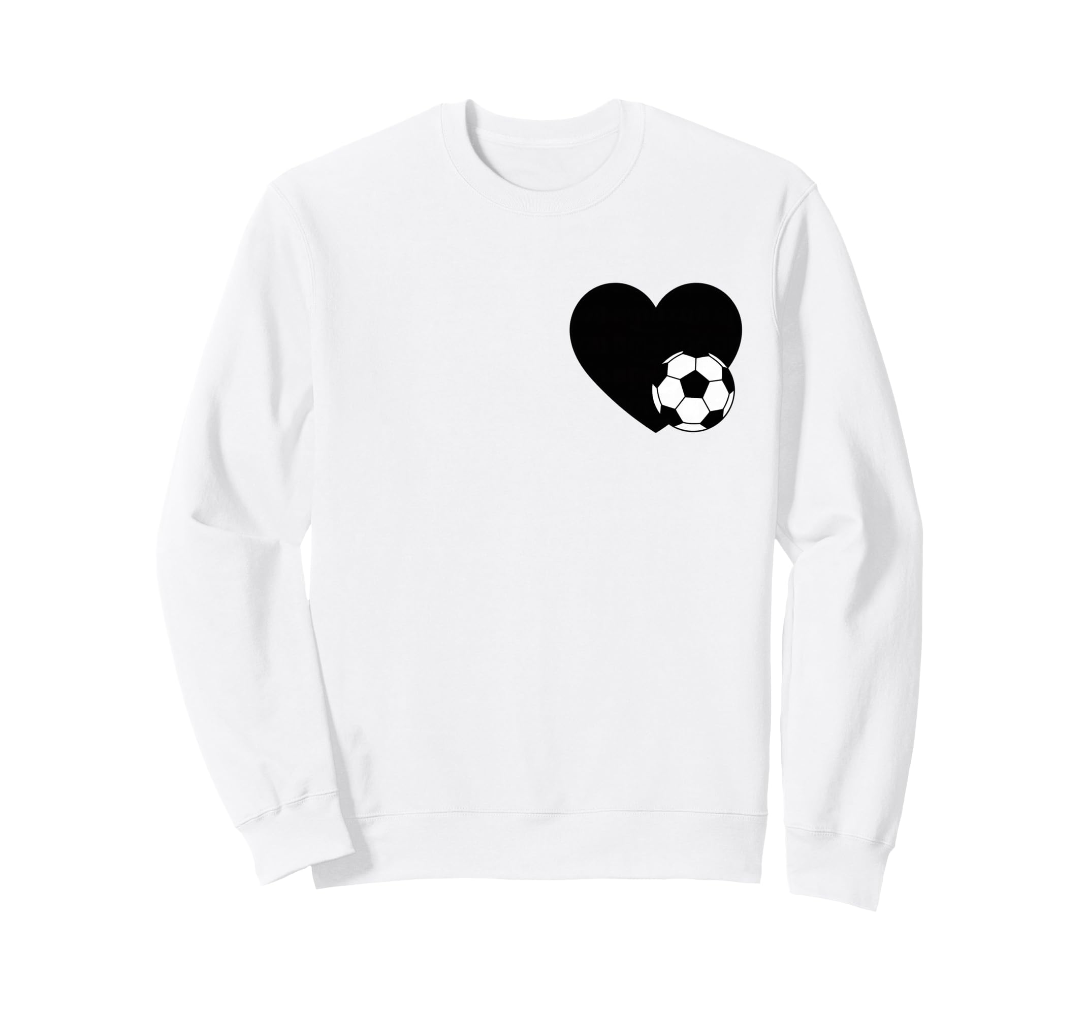 Soccer Love Heart Fans And Players Sweatshirt - Minimalist Print for Adults