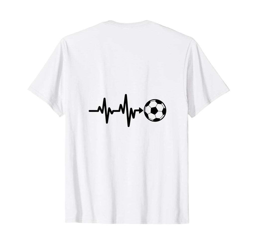 Soccer Heartbeat Football Pulse T-Shirt - Unique Graphic Men Women