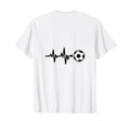 Soccer Heartbeat Football Pulse T-Shirt - Unique Graphic Men Women