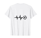 Soccer Heartbeat Football Pulse T-Shirt - Unique Graphic Men Women
