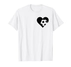 Soccer Love Heart Fans And Players T-Shirt - Graphic Print for Adults