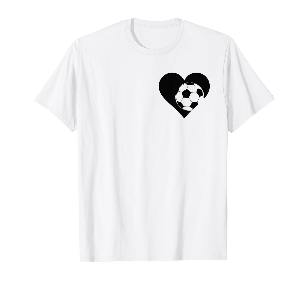 Soccer Love Heart Fans And Players T-Shirt - Graphic Print for Adults