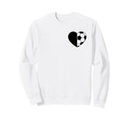 Soccer Love Heart Fans And Players Sweatshirt - Graphic Print Unisex