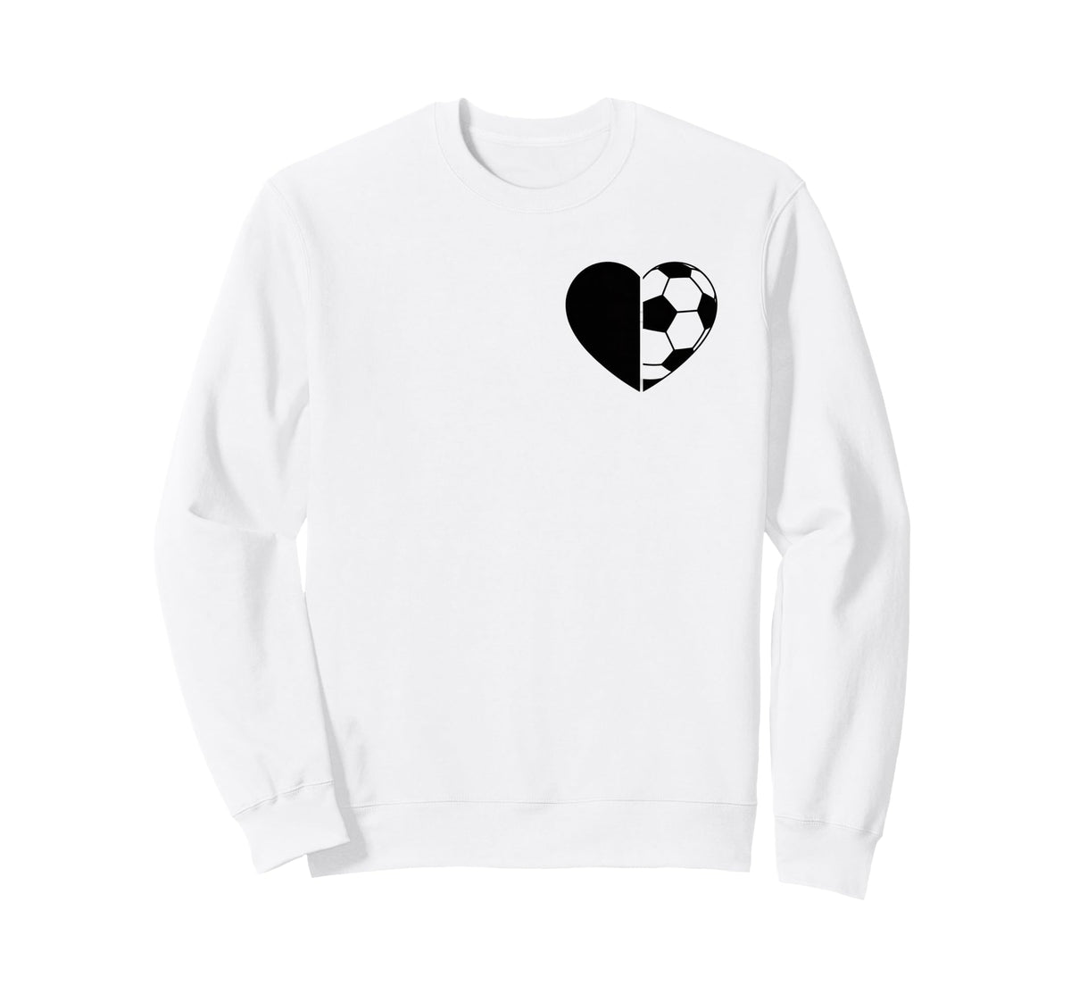 Soccer Love Heart Fans And Players Sweatshirt - Graphic Print Unisex