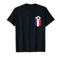 Soccer Ball France Flag Pocket Logo Soccer T-Shirt - Trendy Graphic Unisex