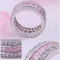 Color: Pink Stone,Size: 8 - LUMINA Pure & Pink Banquet Rings