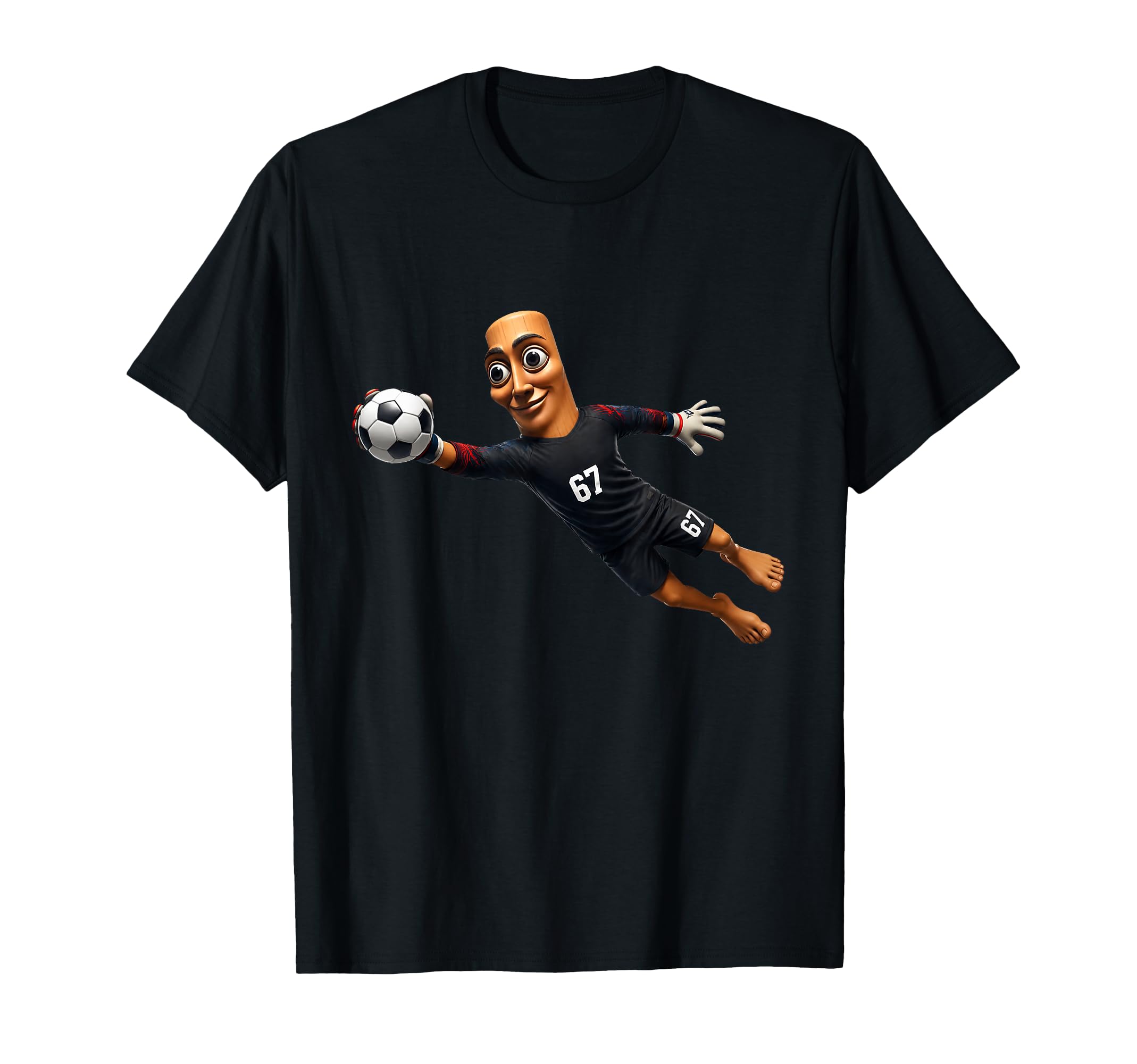 Tung Sahur Goalkeeper Funny Soccer T-Shirt - Novelty Apparel Unisex