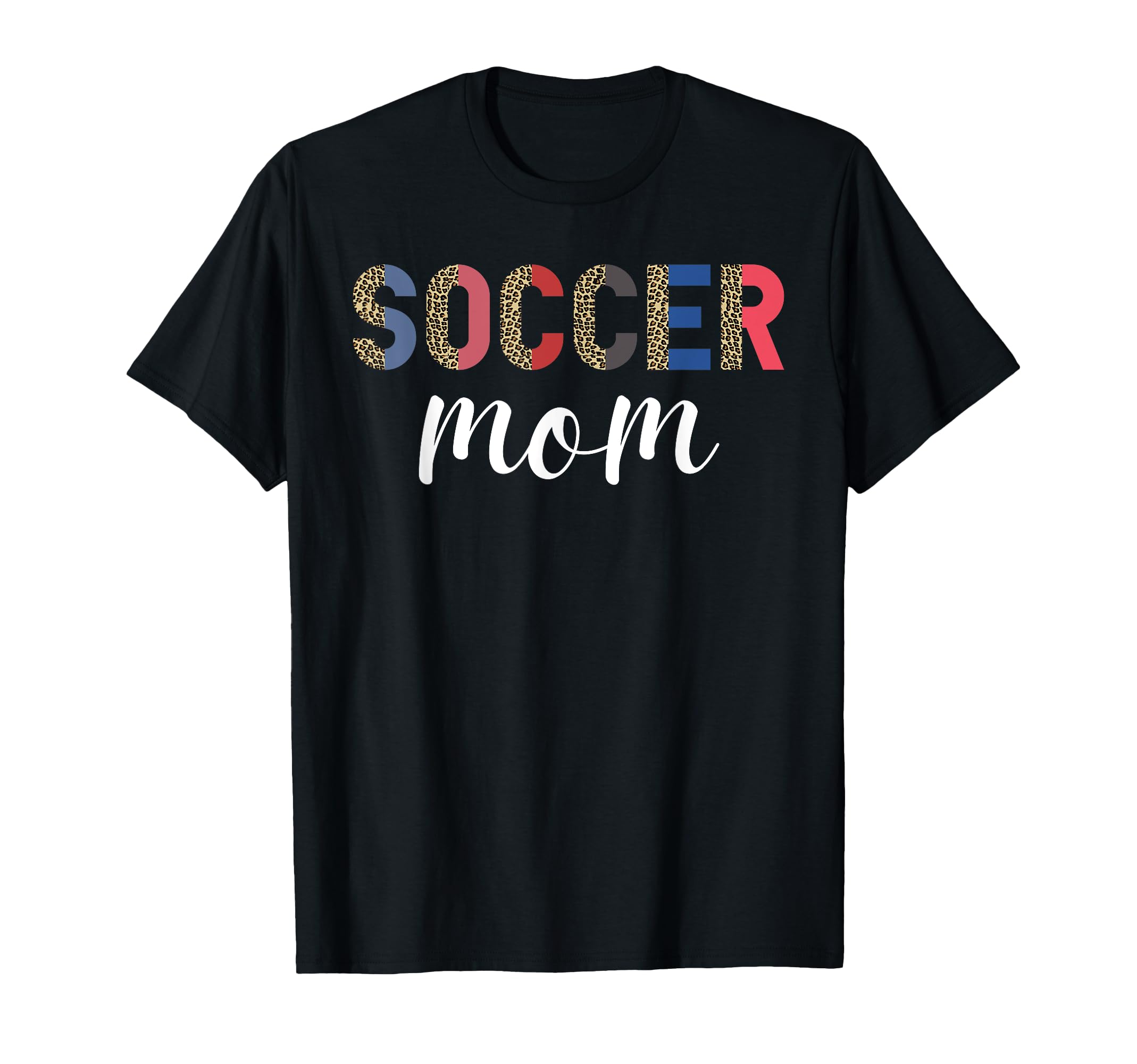 Soccer Mom Leopard Mama Player Game Day T-Shirt - Unique Graphic Men Women