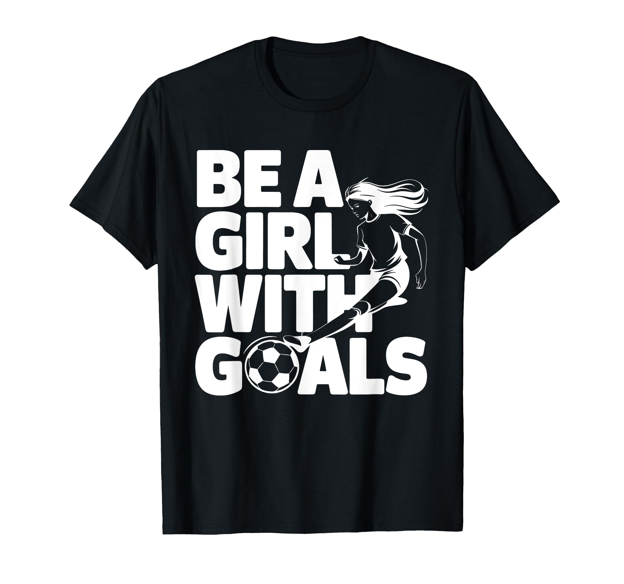 Be Goals Soccer Player Soccer T-Shirt - Minimalist Print for Adults