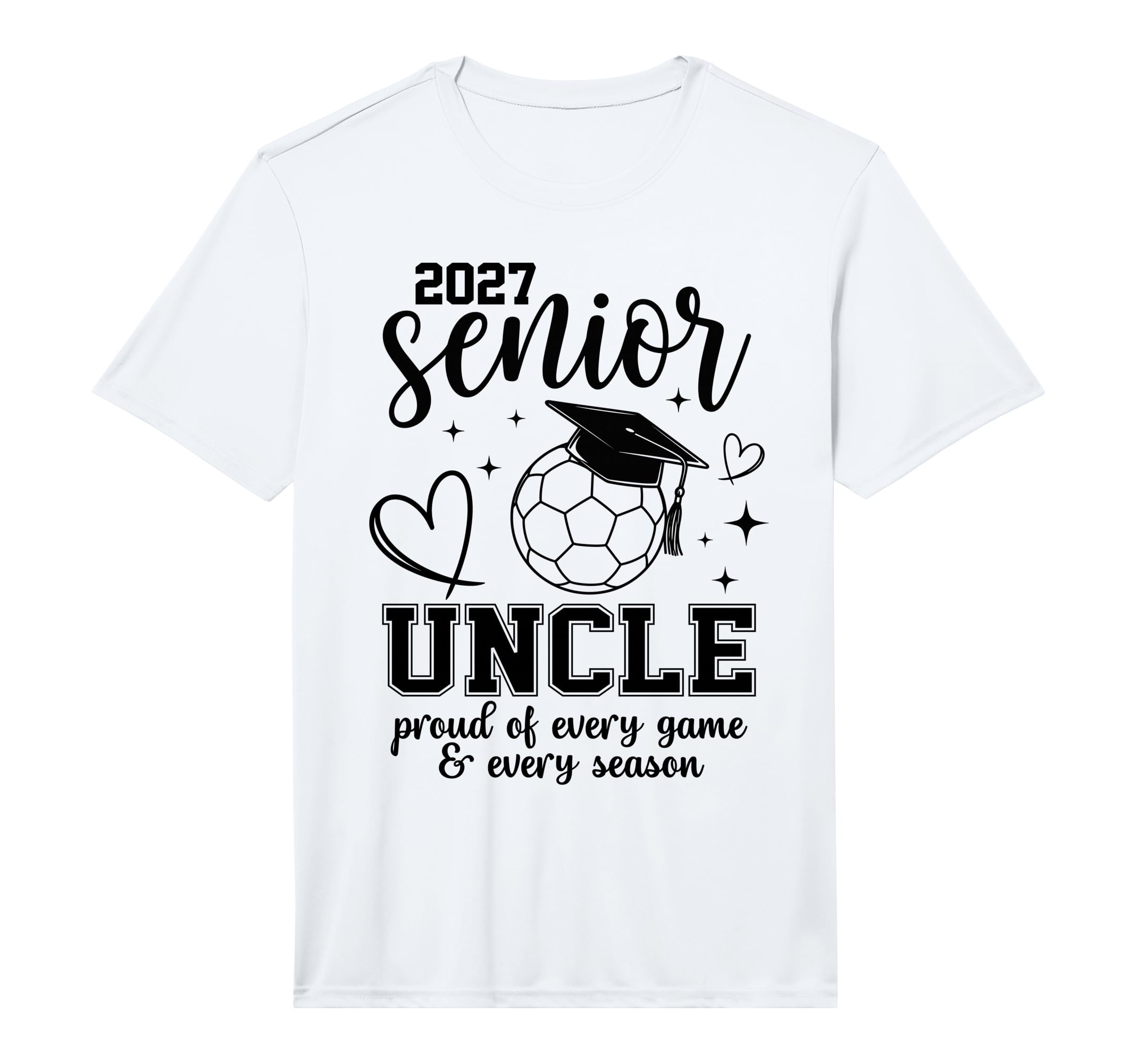 2027 Senior Soccer Uncle Proud Family T-Shirt - Graphic Print Unisex