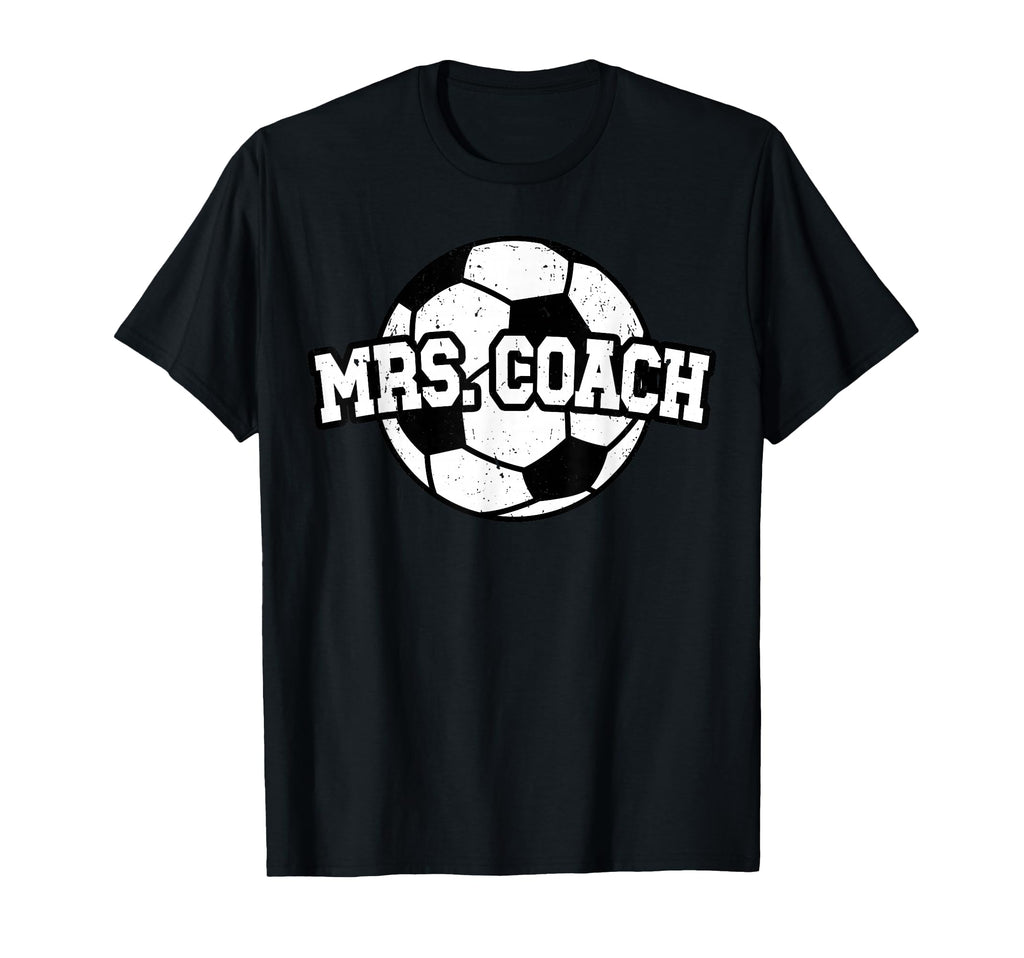 Mrs Coach Soccer Coach Wife Soccer T-Shirt - Novelty Apparel Men Women