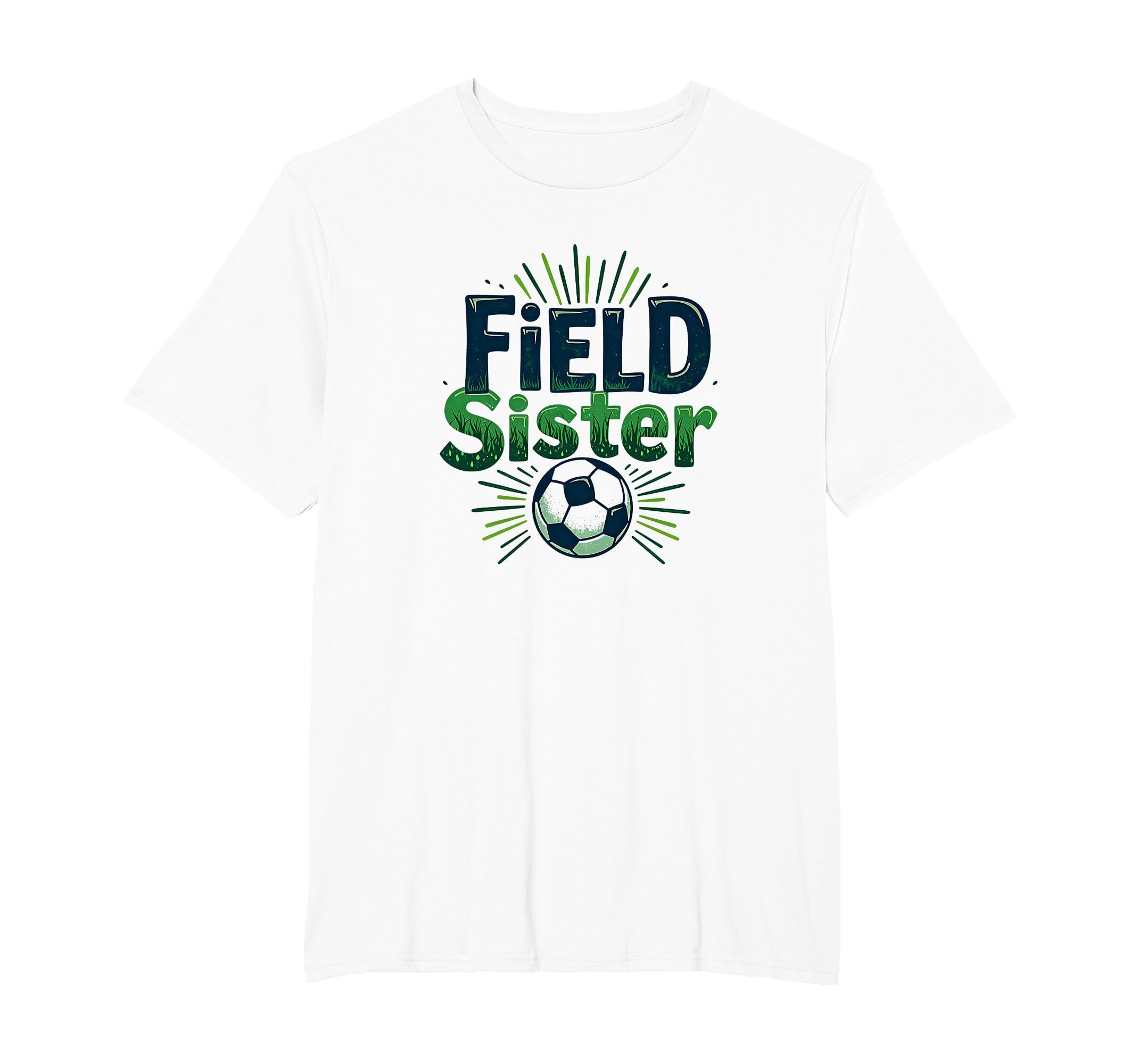 Field Sister Soccer Sibling Pride T-Shirt - Custom Art Print Men Women