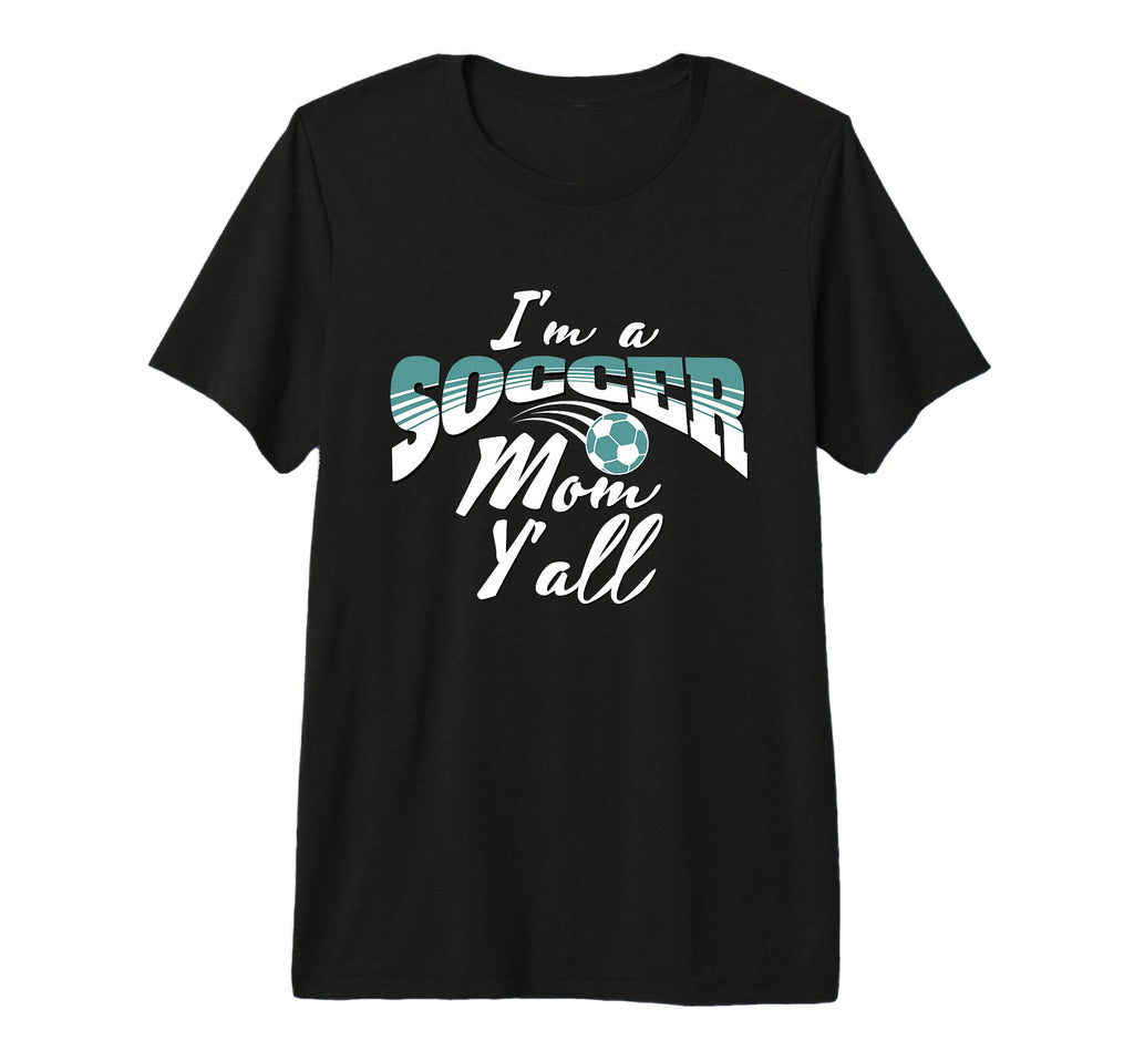 Mom Soccer Lover Soccer Mom Gift Teal T-Shirt - Graphic Print Men Women
