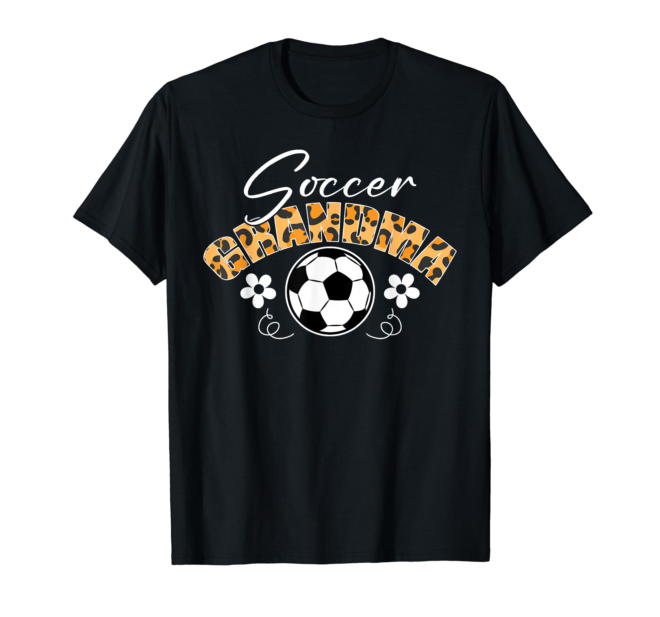 Soccer Grandma Leopard Family Cheer T-Shirt - Graphic Print Men Women