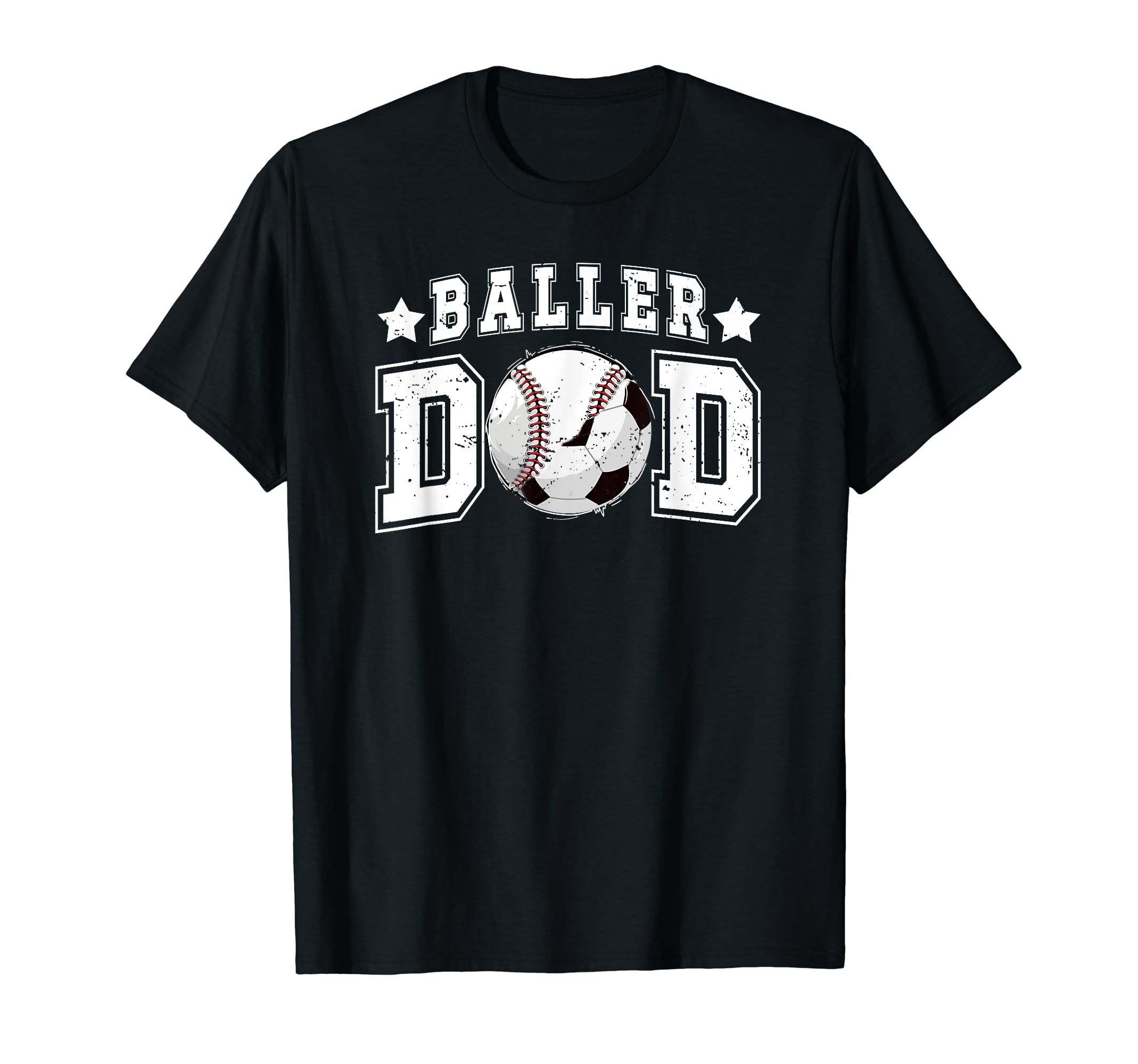 Baller Dad Soccer Baseball Dad T-Shirt - Novelty Apparel for Adults