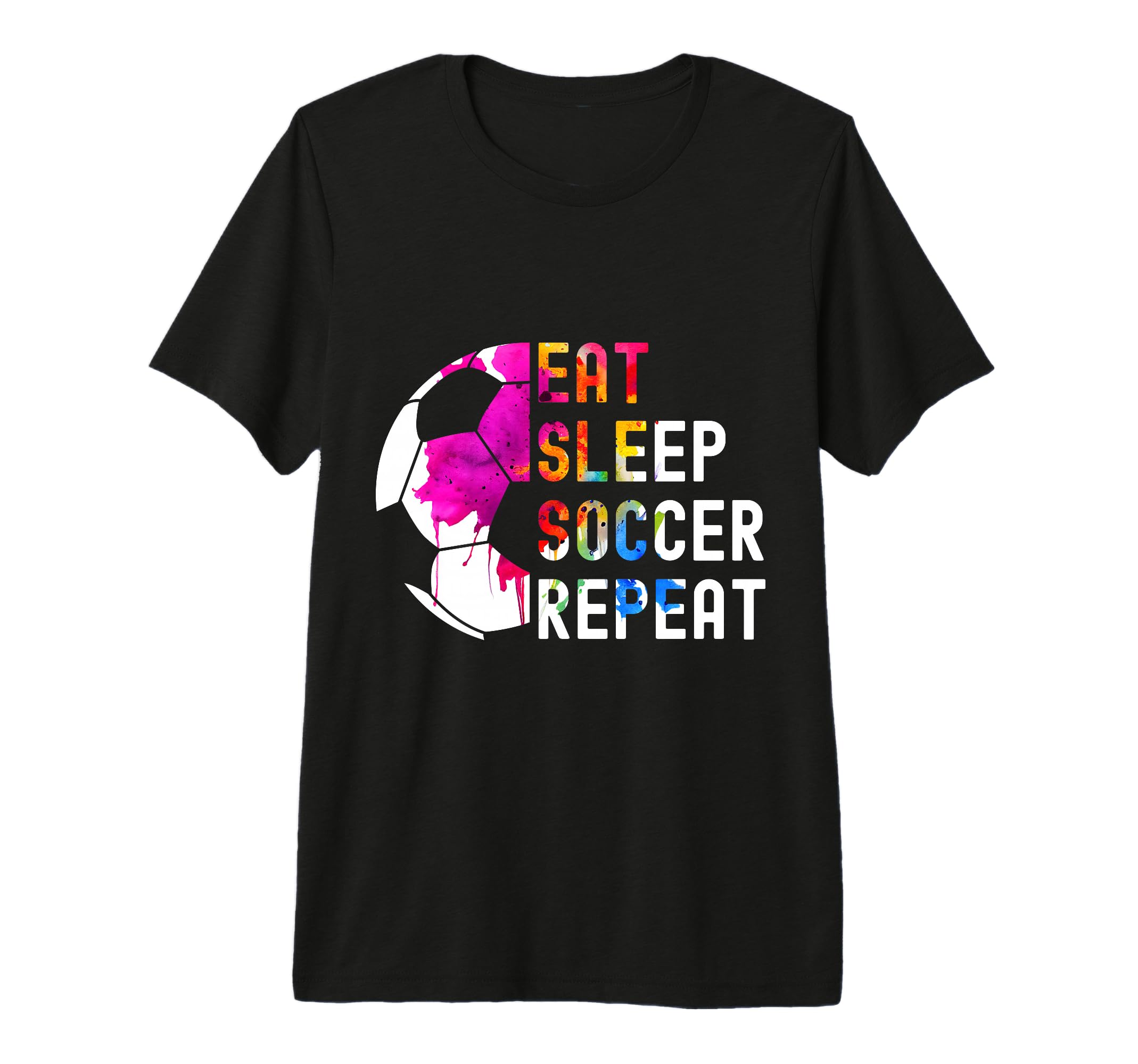 Eat Sleep Soccer Repeat Football Tri T-Shirt - Streetwear Style Unisex