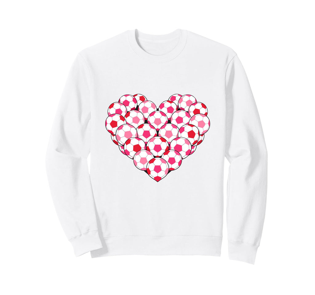 Heart Shaped Soccer Ball Art Sweatshirt - Custom Art Print Men Women