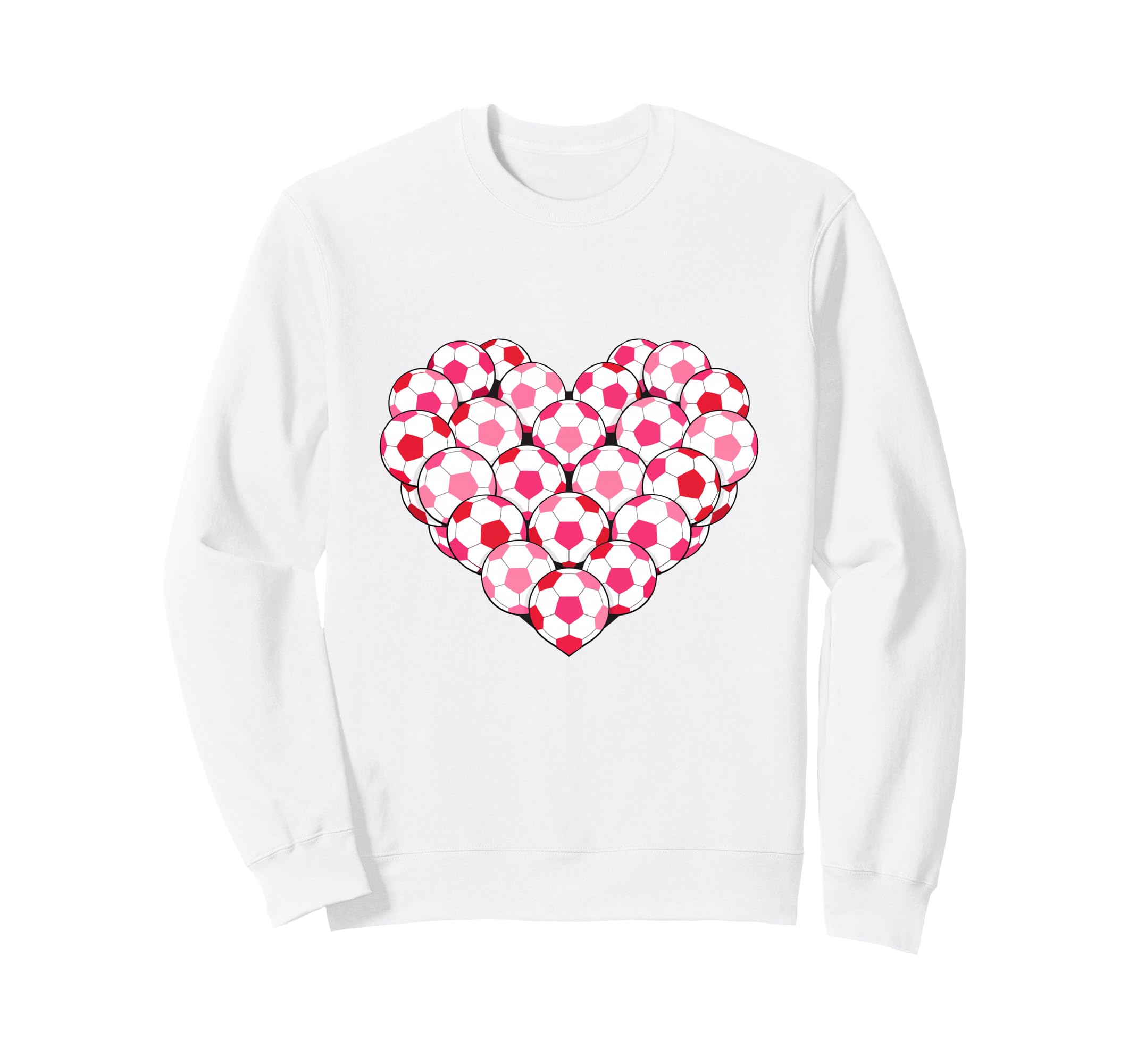 Heart Shaped Soccer Ball Art Sweatshirt - Custom Art Print Men Women