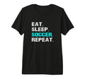 Eat Sleep Soccer Repeat Funny Player T-Shirt - Fun Novelty Design Unisex