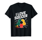 I Love Soccer Passion Soccer Ball T-Shirt - Custom Art Print Unisex