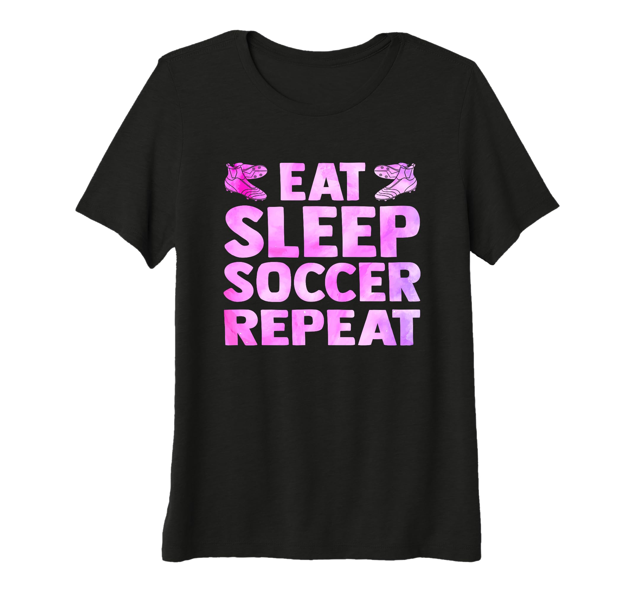 Womens Eat Sleep Soccer Repeat Sport T-Shirt - Aesthetic Graphic Men Women
