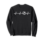 Soccer Heartbeat Ball Funny Soccer Sweatshirt - Custom Art Print Unisex