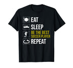 Eat Sleep Soccer Repeat Gift Soccer Players T-Shirt - Unique Graphic Unisex
