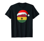 Ghana Soccer Santa Hat Ghanaian Flag T-Shirt - Trendy Graphic for Adults