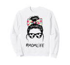 Messy Bun Bandana Soccer Mom Life Sweatshirt - Trendy Graphic Men Women