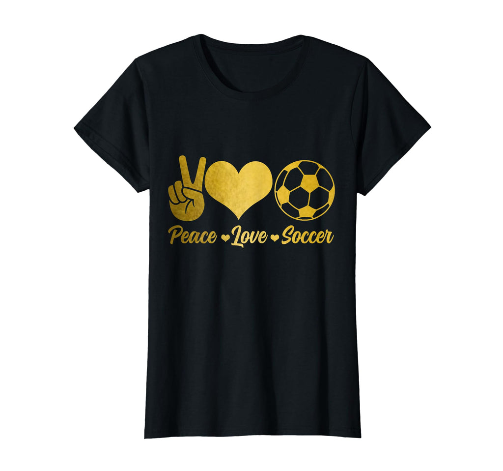 Soccer Player Peace Love Soccer Player T-Shirt - Streetwear Style Unisex