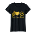 Soccer Player Peace Love Soccer Player T-Shirt - Streetwear Style Unisex