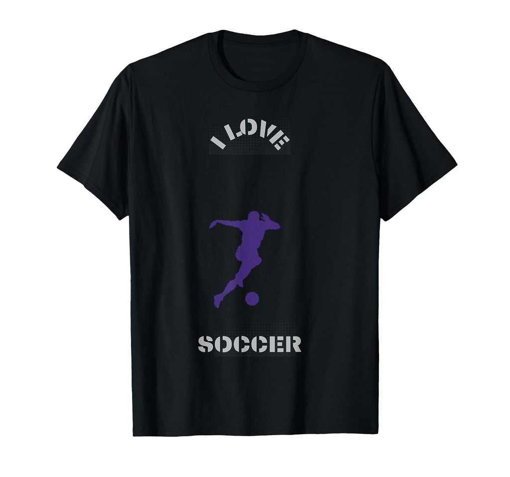 I Love Soccer Training Sport Lifestyle T-Shirt - Minimalist Print Men Women