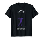 I Love Soccer Training Sport Lifestyle T-Shirt - Minimalist Print Men Women