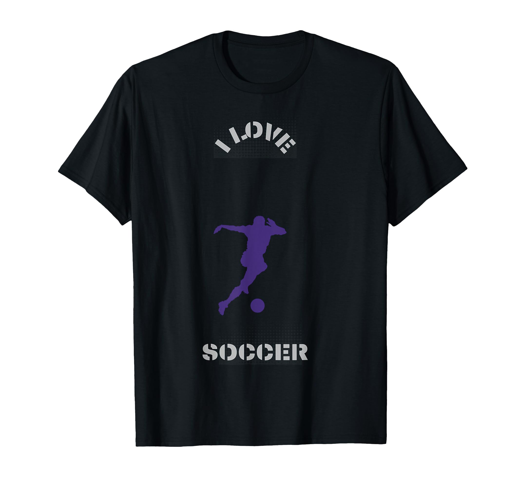 I Love Soccer Training Sport Lifestyle T-Shirt - Minimalist Print Men Women