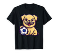 Football Dog Soccer Player Puppy T-Shirt - Unique Graphic for Adults